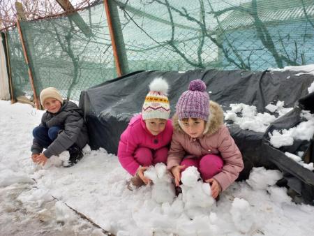 The kids can now play outside in the snow and stay warm with their new winter gear